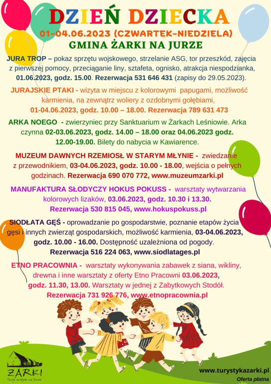 Wydarzenia z okazji Dnia Dziecka