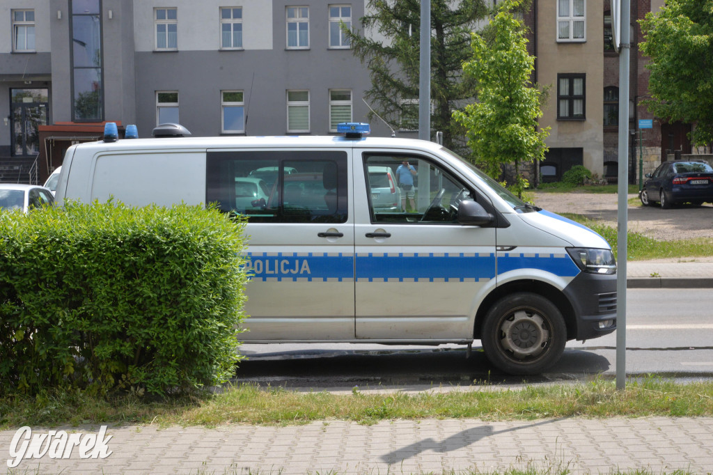 Tarnowskie Góry. Pożar lokomotywy w centrum miasta