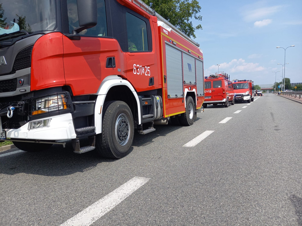 Zderzenie przy zjeździe z autostrady