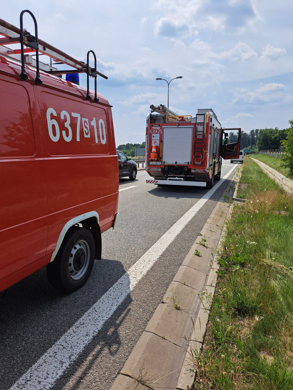 Zderzenie przy zjeździe z autostrady