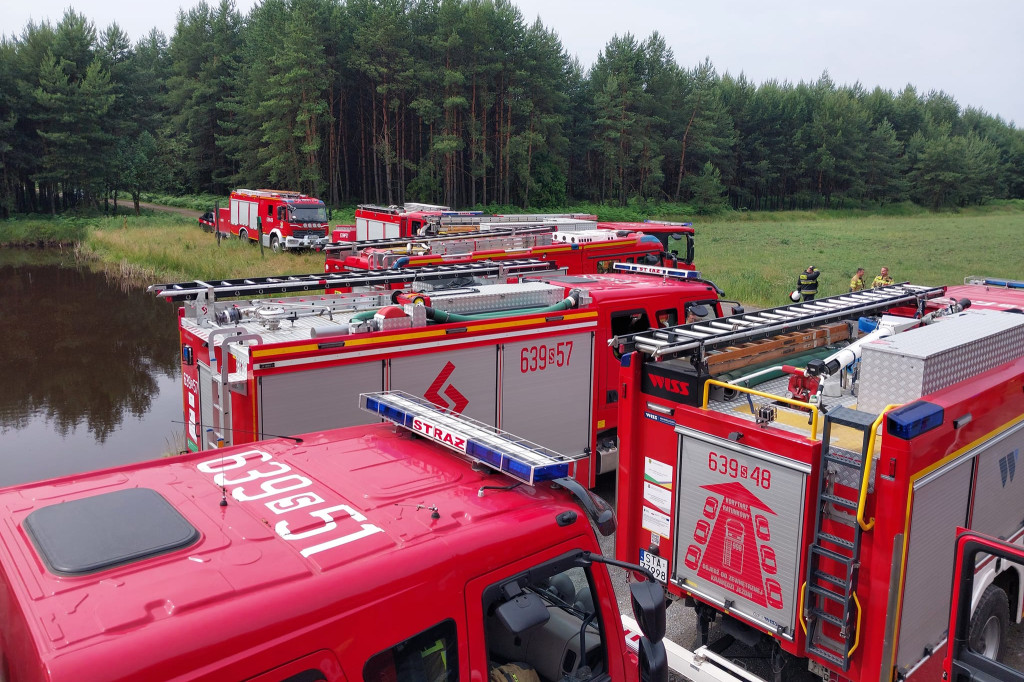 Pożar lasu. Zbiórka przy OSP Florian w Strzybnicy