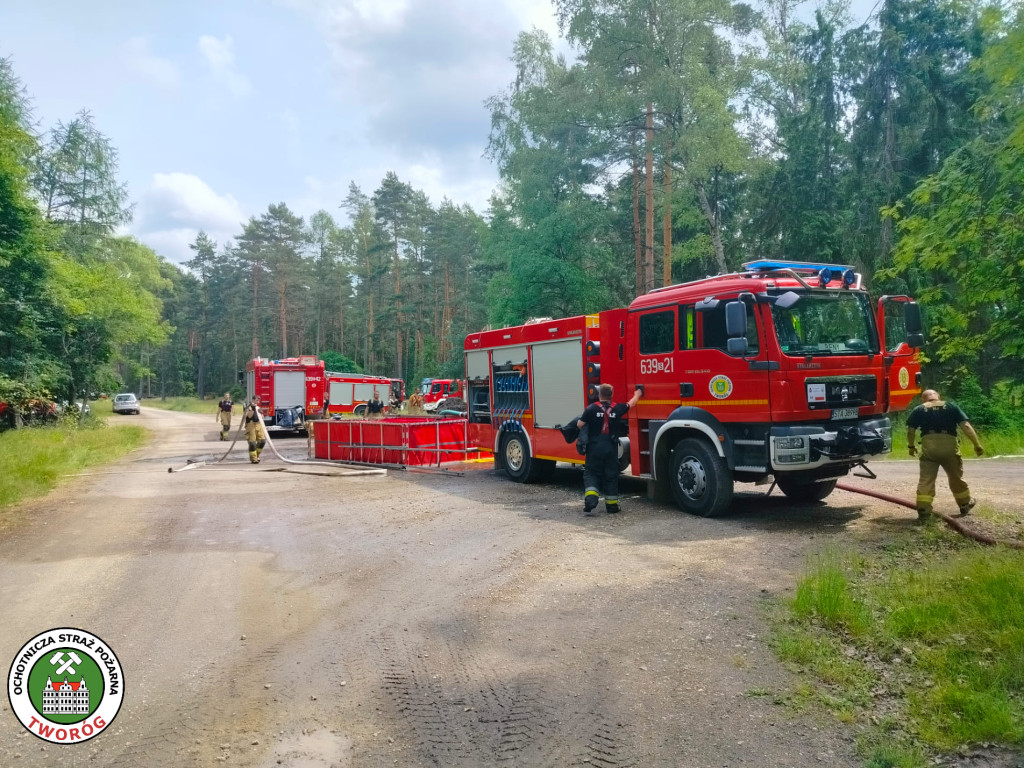 Pożar lasu. Zbiórka przy OSP Florian w Strzybnicy