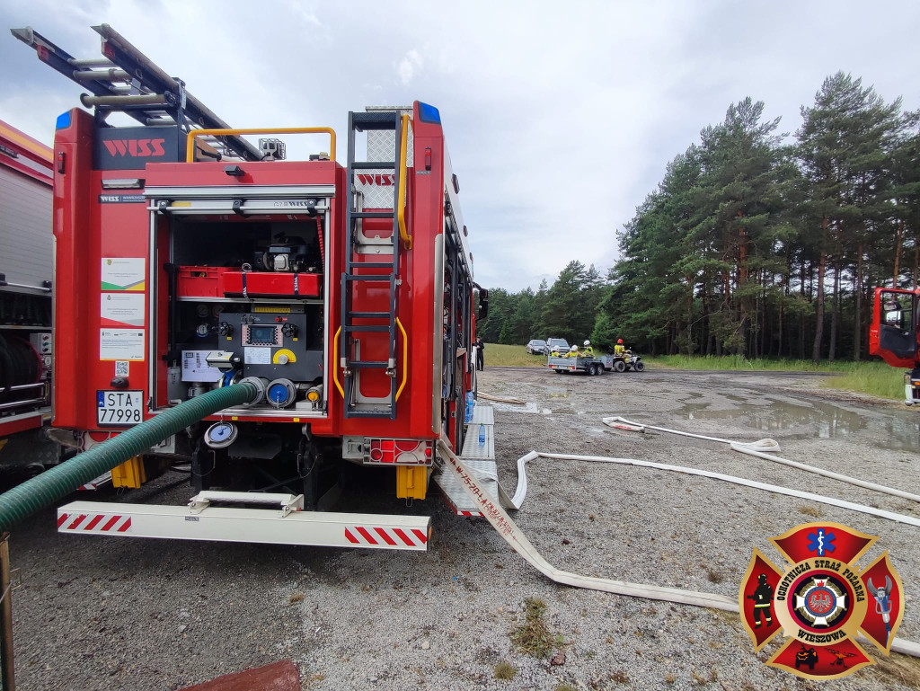 Pożar lasu. Zbiórka przy OSP Florian w Strzybnicy