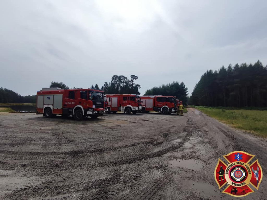 Pożar lasu. Zbiórka przy OSP Florian w Strzybnicy