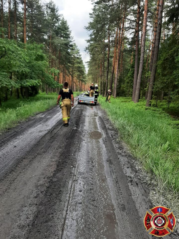 Pożar lasu. Zbiórka przy OSP Florian w Strzybnicy