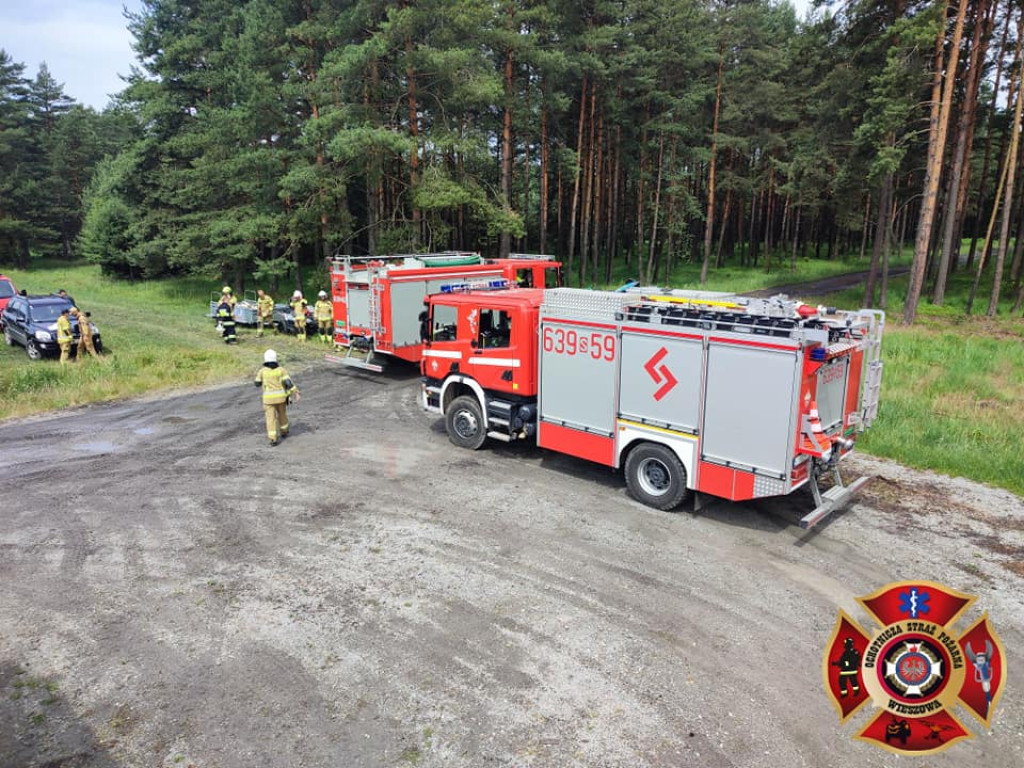 Pożar lasu. Zbiórka przy OSP Florian w Strzybnicy