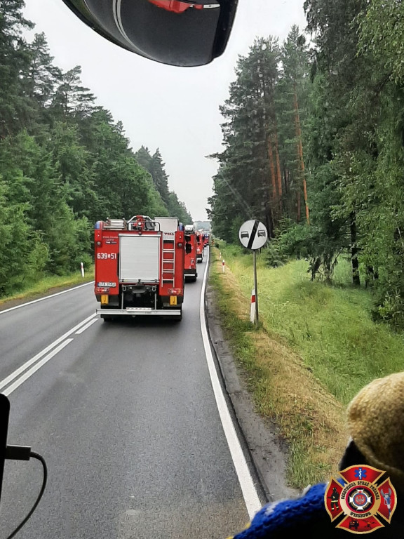 Pożar lasu. Zbiórka przy OSP Florian w Strzybnicy