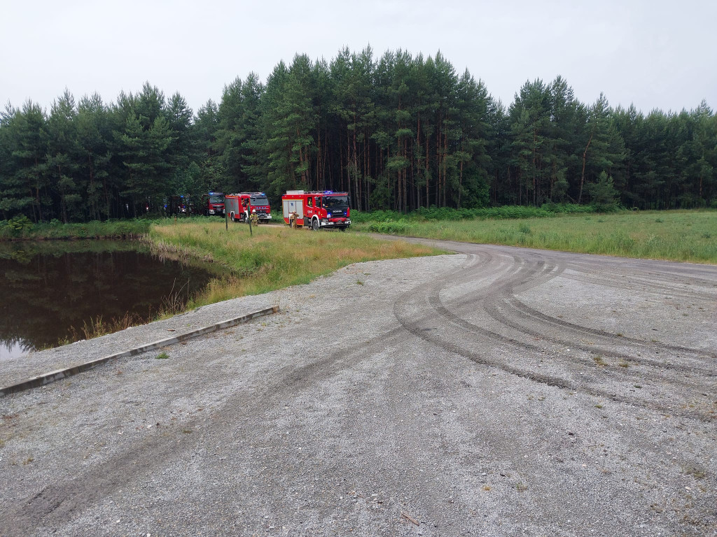 Pożar lasu. Zbiórka przy OSP Florian w Strzybnicy