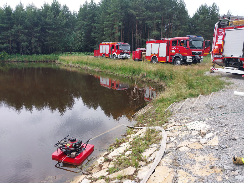 Pożar lasu. Zbiórka przy OSP Florian w Strzybnicy