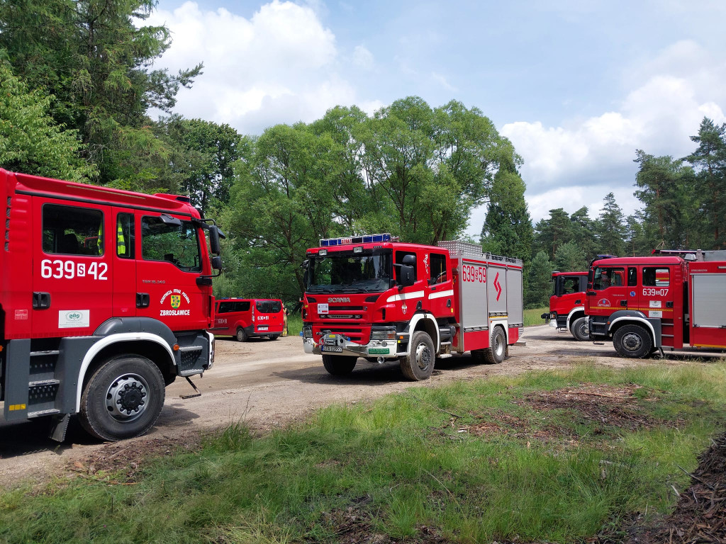 Pożar lasu. Zbiórka przy OSP Florian w Strzybnicy