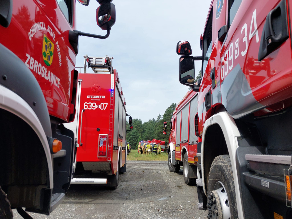 Pożar lasu. Zbiórka przy OSP Florian w Strzybnicy