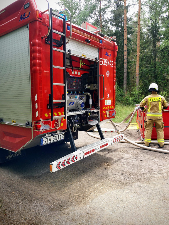 Pożar lasu. Zbiórka przy OSP Florian w Strzybnicy