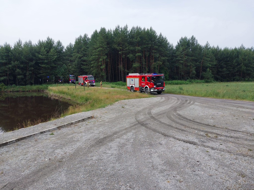 Pożar lasu. Zbiórka przy OSP Florian w Strzybnicy