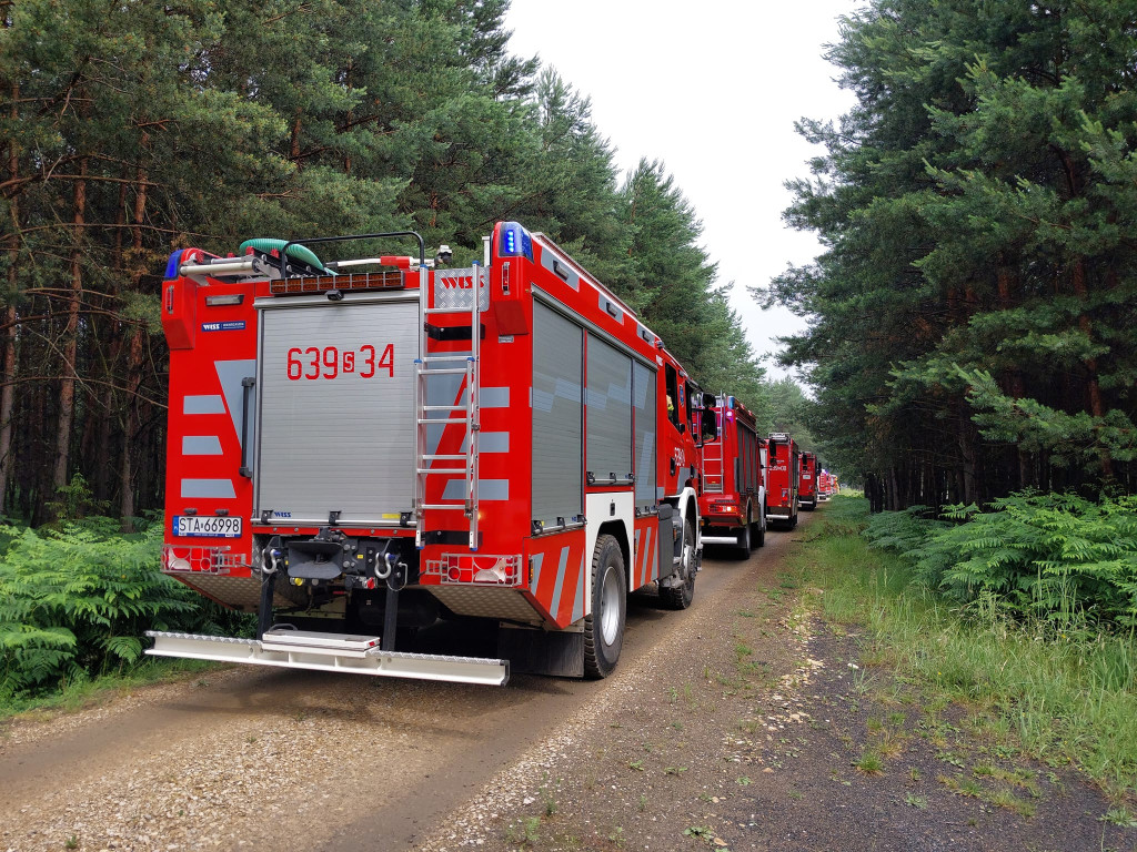 Pożar lasu. Zbiórka przy OSP Florian w Strzybnicy