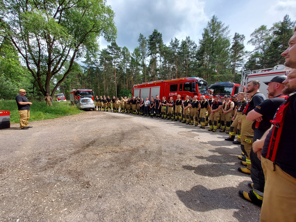 Pożar lasu. Zbiórka przy OSP Florian w Strzybnicy