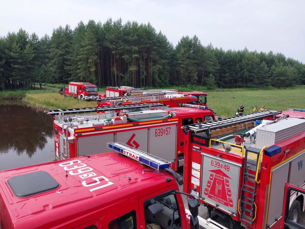 Pożar lasu. Zbiórka przy OSP Florian w Strzybnicy