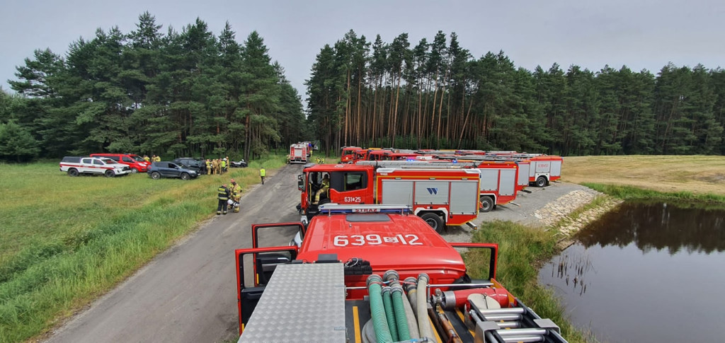 Pożar lasu. Zbiórka przy OSP Florian w Strzybnicy