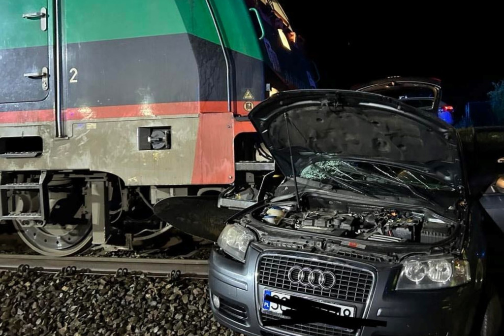 Dwa wypadki na przejeździe. Kierowca pijany