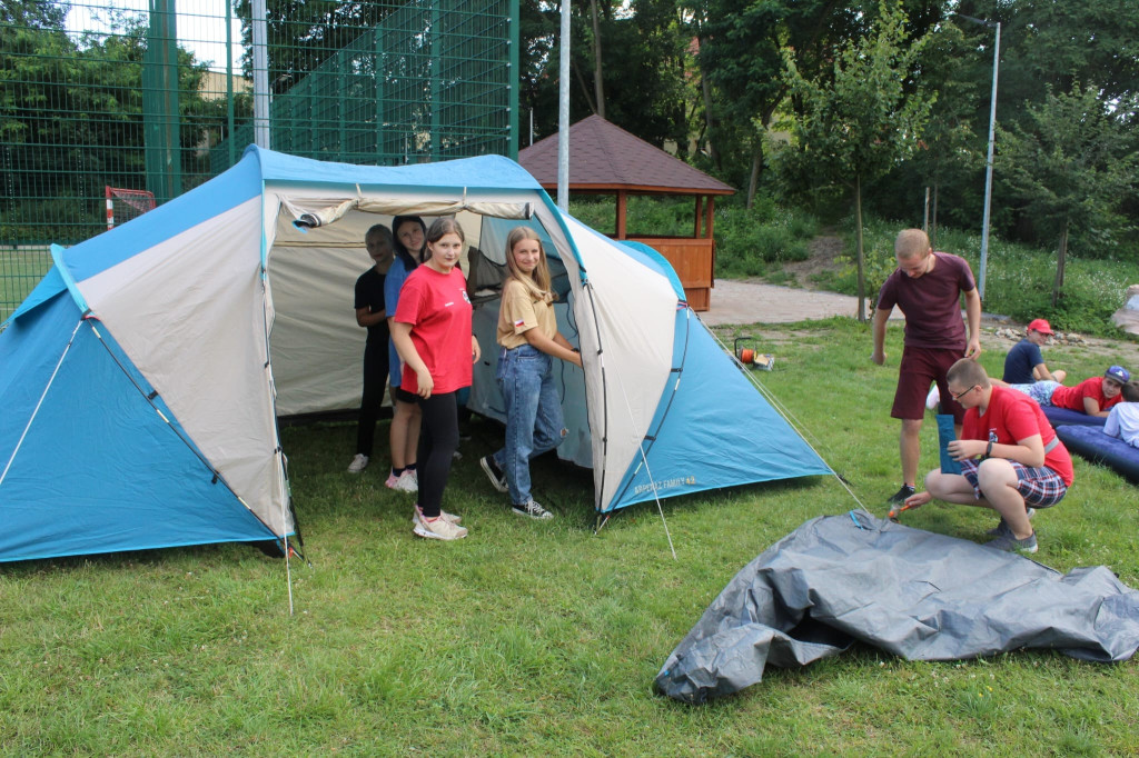 Młodzieżowa drużyna OSP pod namiotami [ZDJĘCIA]