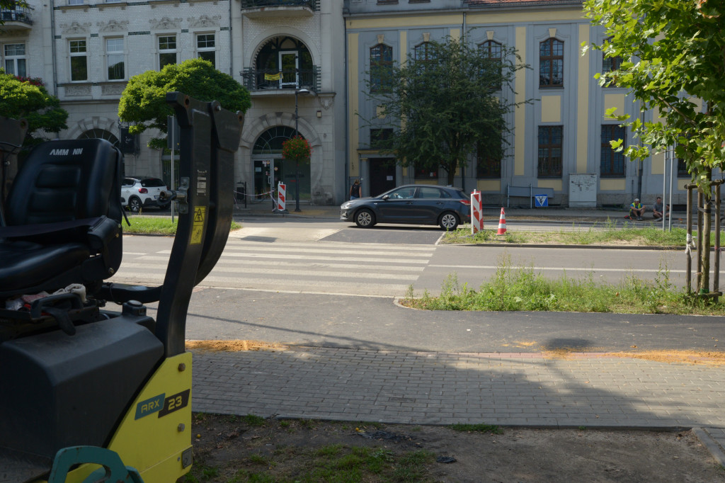 Tarnowskie Góry. Ścieżka rowerowa przy Piłsudskiego