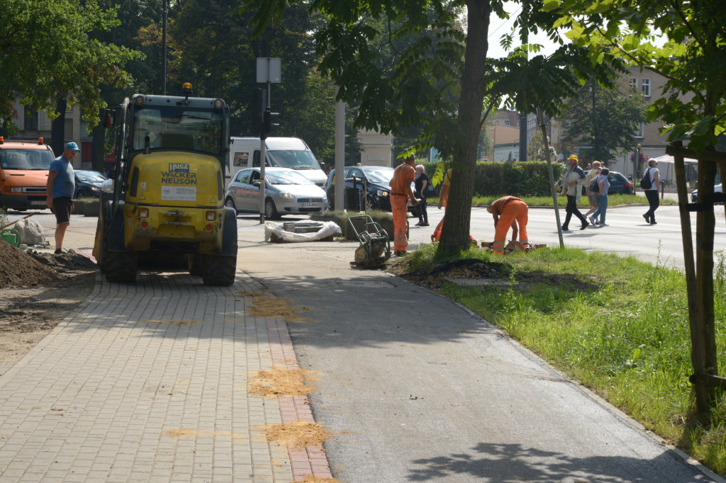 Tarnowskie Góry. Ścieżka rowerowa przy Piłsudskiego