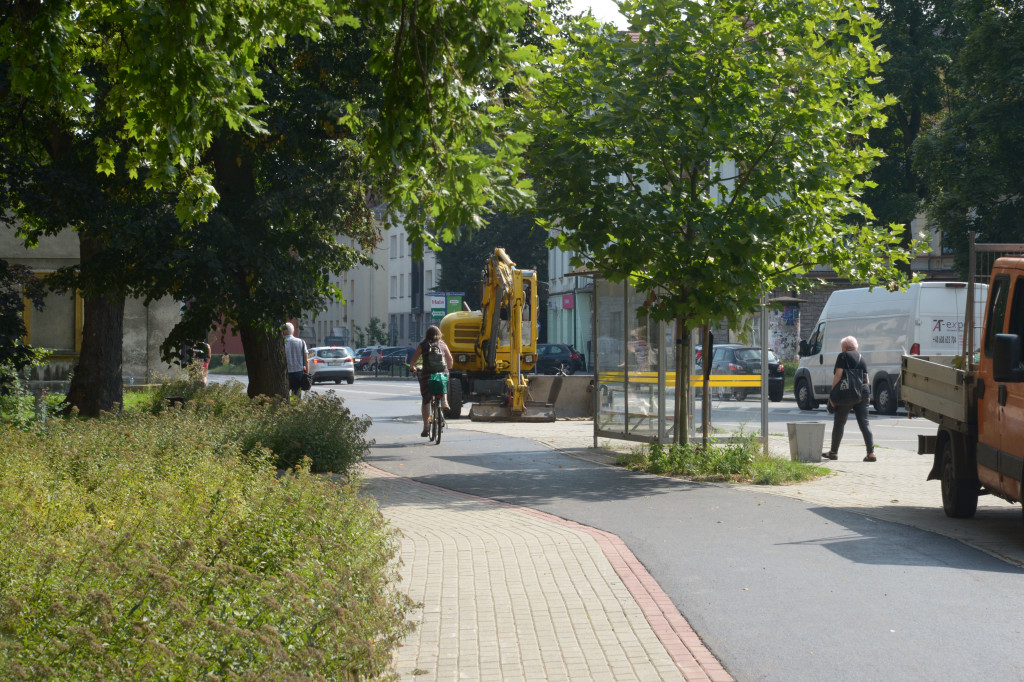 Tarnowskie Góry. Ścieżka rowerowa przy Piłsudskiego