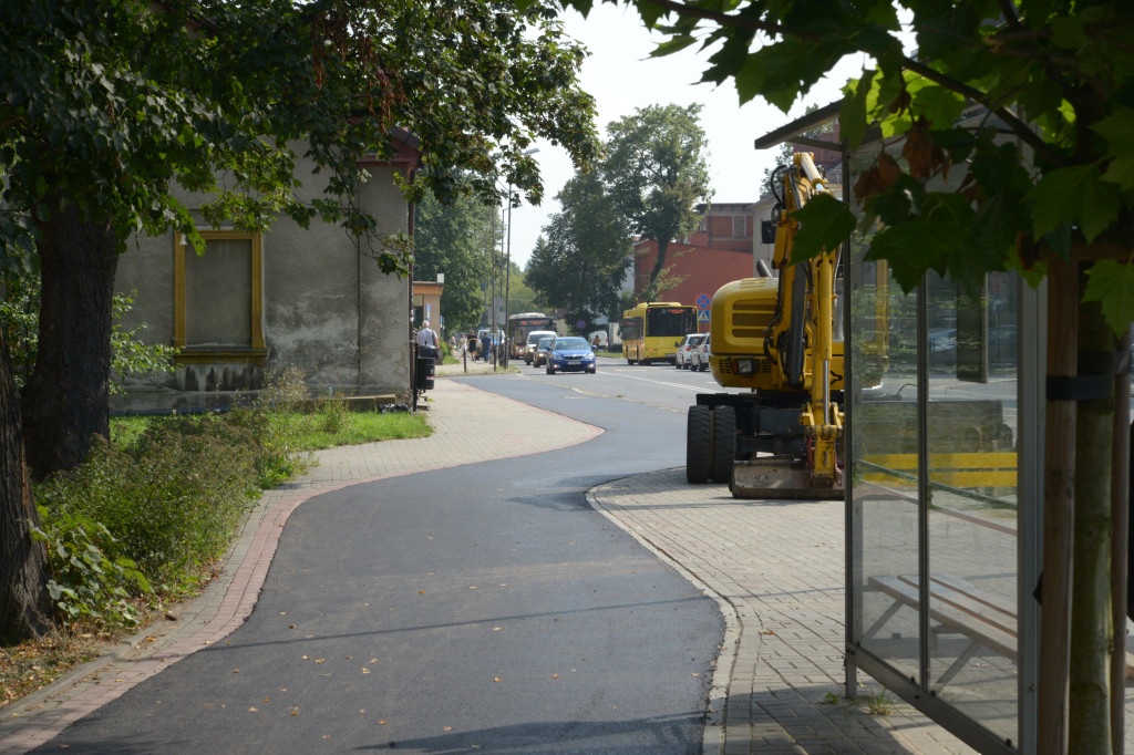 Tarnowskie Góry. Ścieżka rowerowa przy Piłsudskiego