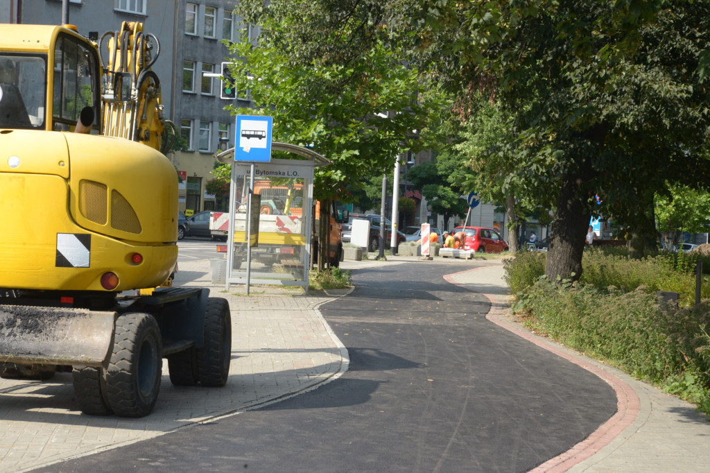 Tarnowskie Góry. Ścieżka rowerowa przy Piłsudskiego