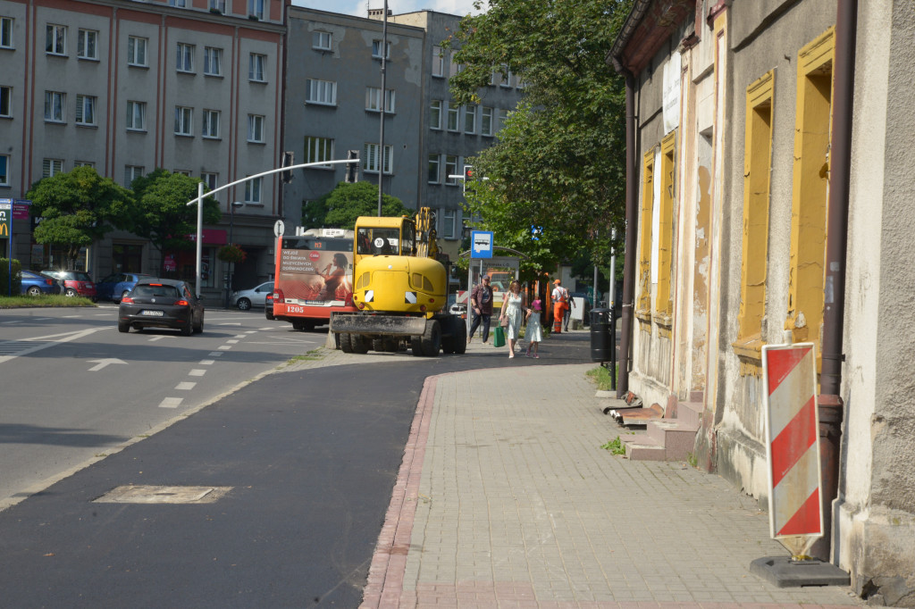 Tarnowskie Góry. Ścieżka rowerowa przy Piłsudskiego