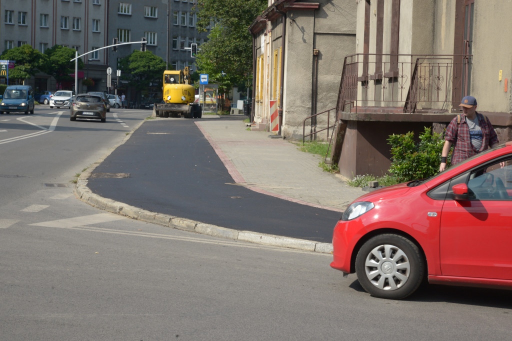 Tarnowskie Góry. Ścieżka rowerowa przy Piłsudskiego