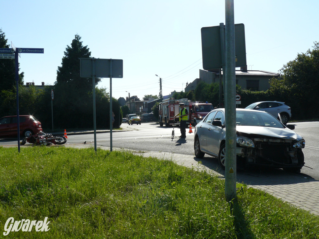 Tarnowskie Góry. Zderzenie osobówki z motocyklem