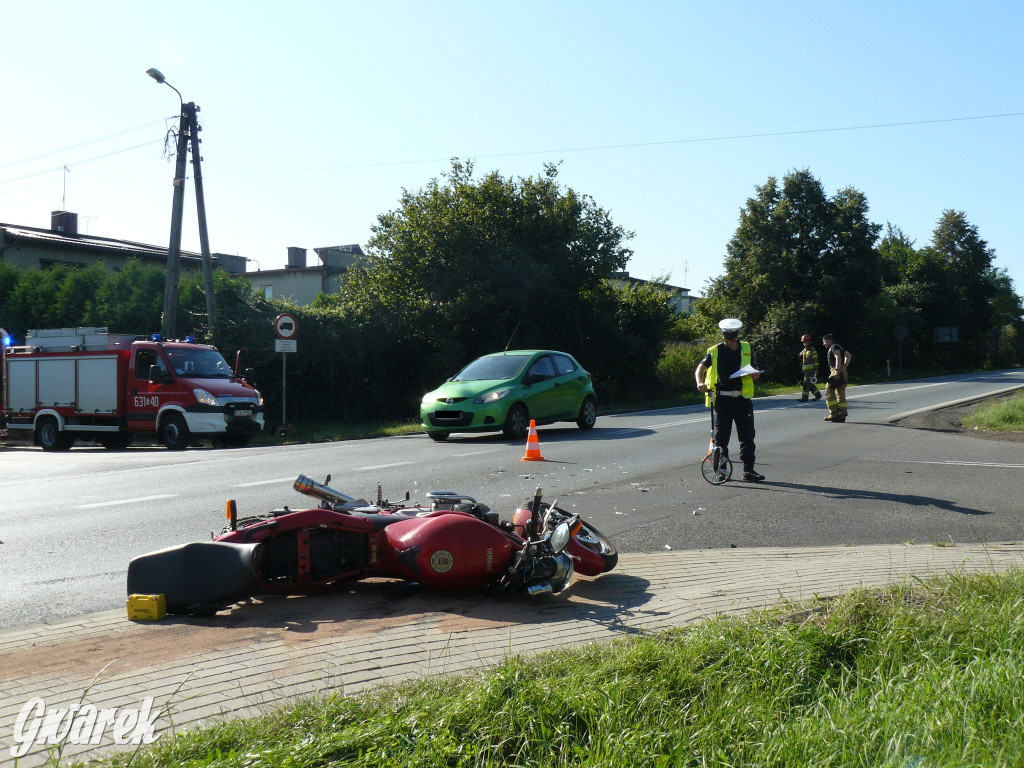 Tarnowskie Góry. Zderzenie osobówki z motocyklem