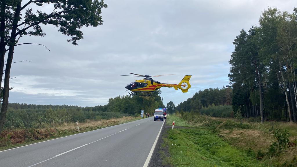 Wypadek na DW 908. Czterech rannych