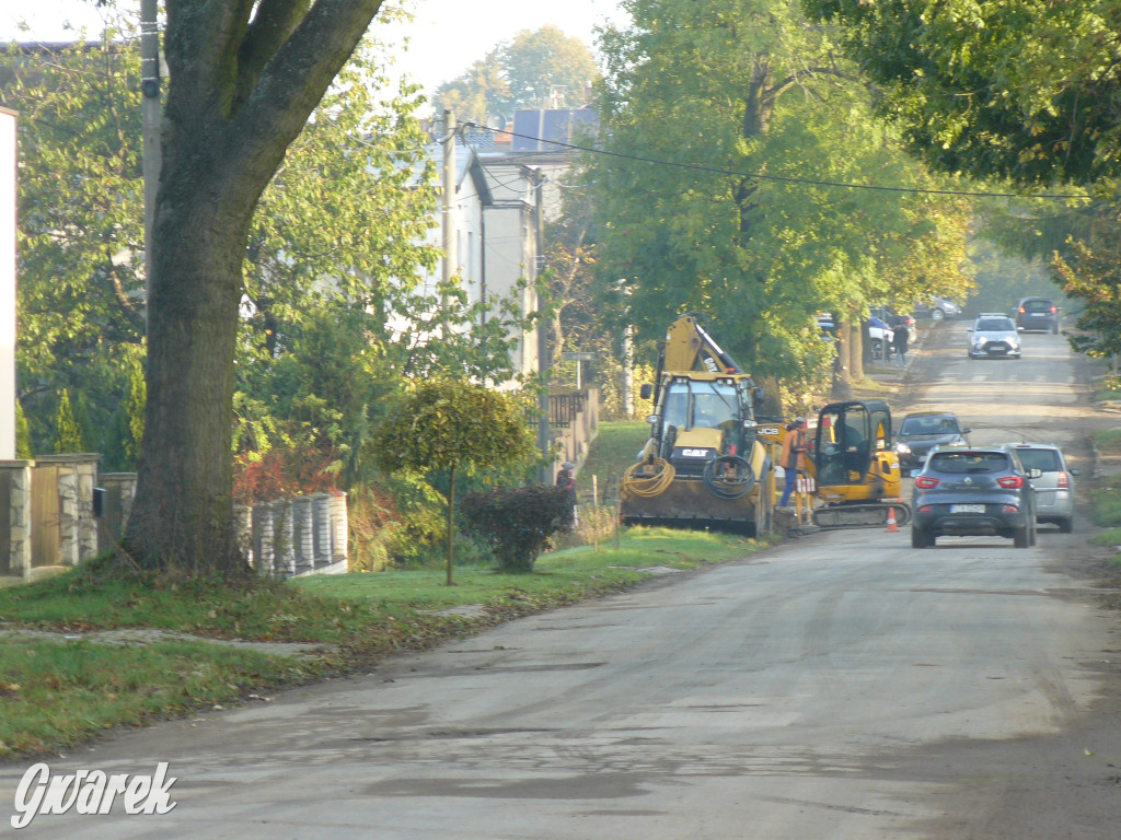 Nakło Śląskie. Rozkopana ul. Dworcowa
