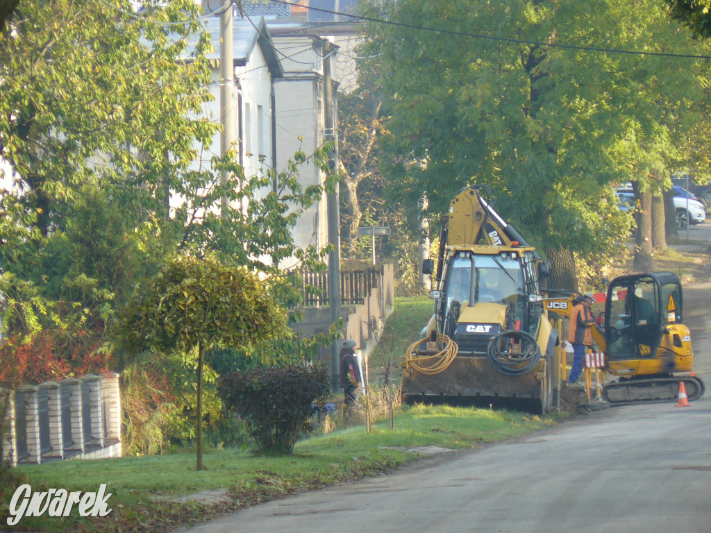Nakło Śląskie. Rozkopana ul. Dworcowa