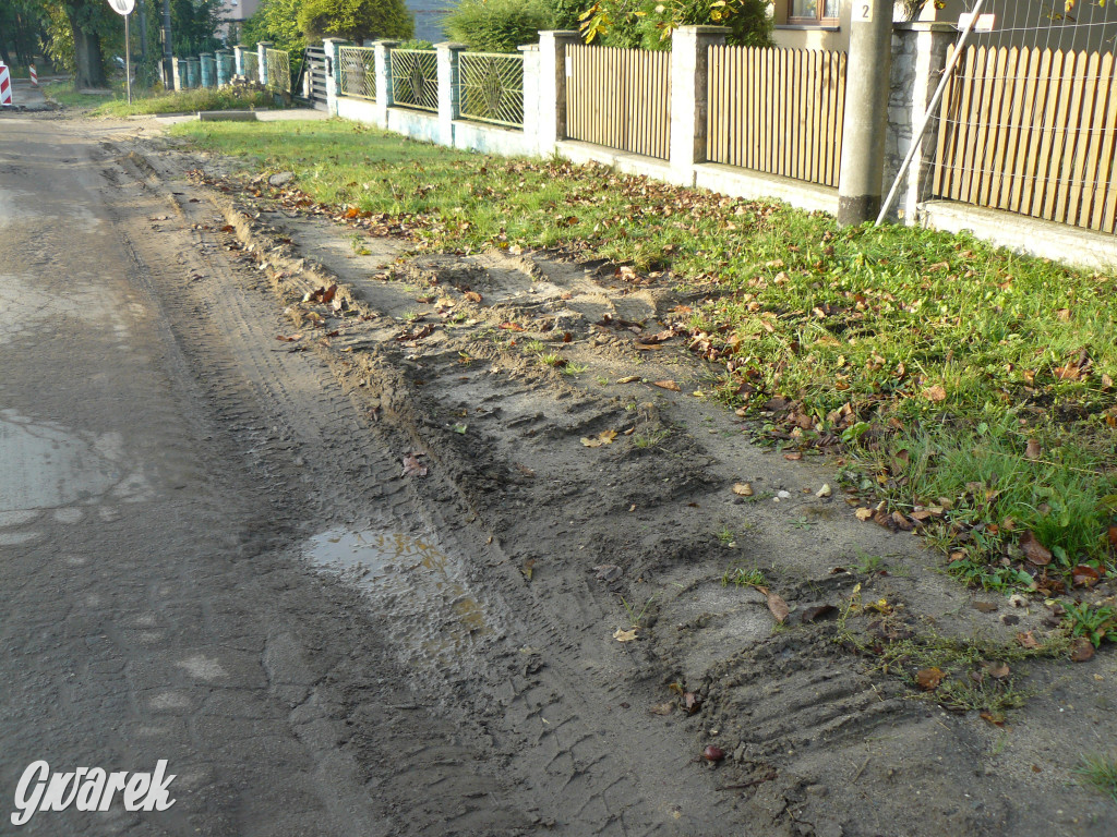 Nakło Śląskie. Rozkopana ul. Dworcowa
