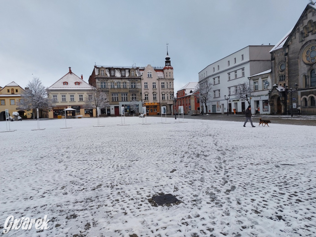 Zimowo na rynku w Tarnowskich Górach