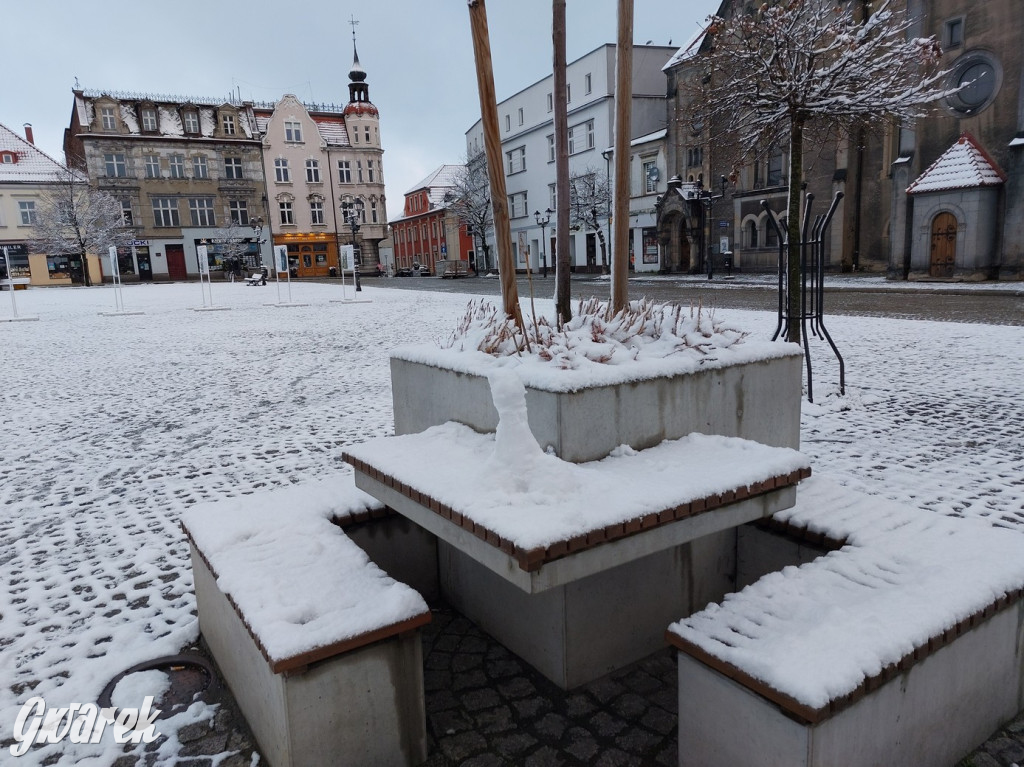 Zimowo na rynku w Tarnowskich Górach