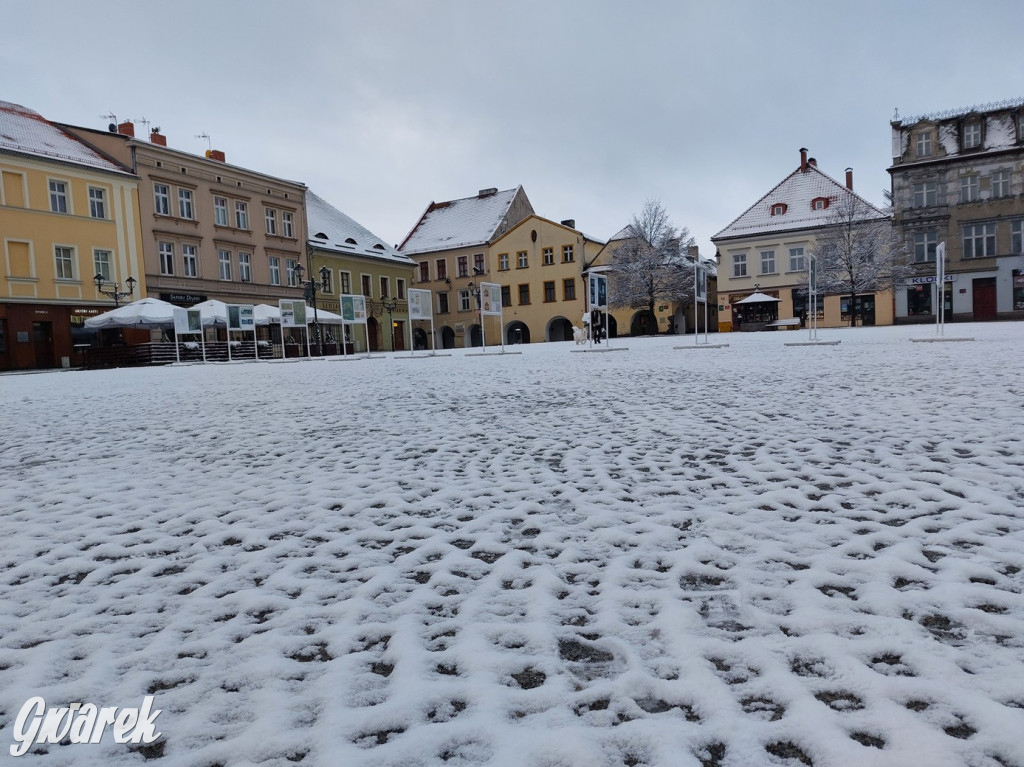 Zimowo na rynku w Tarnowskich Górach