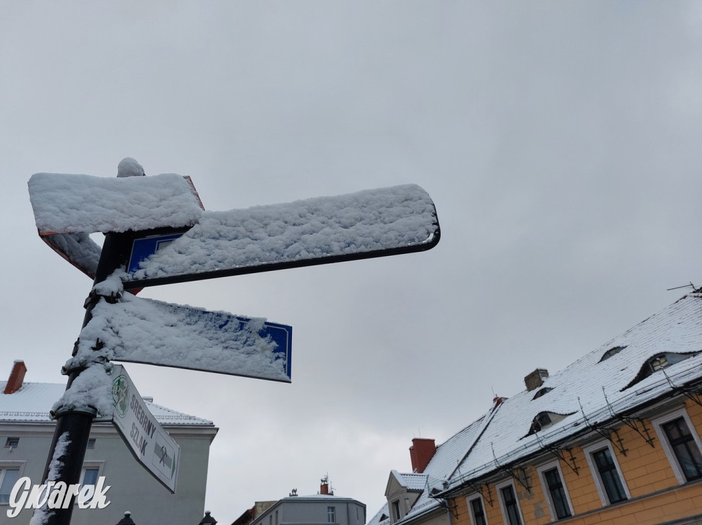 Zimowo na rynku w Tarnowskich Górach