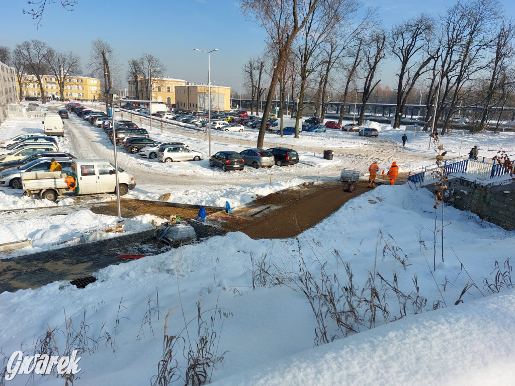 Tarnowskie Góry. Budują rampę dla rowerzystów