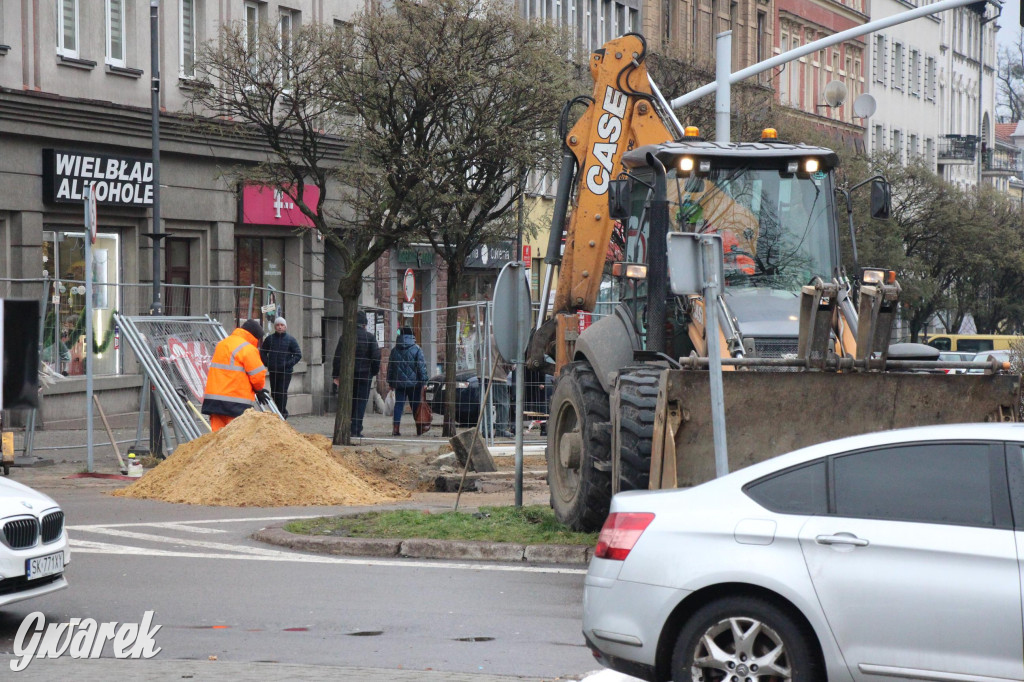 Tarnowskie Góry. Budują ścieżki rowerowe, są korki