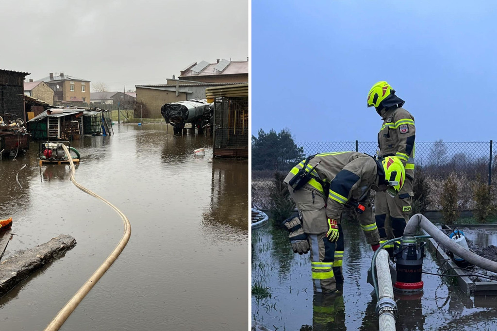 Zalane piwnice, posesje i garaż. Dużo interwencji strażaków
