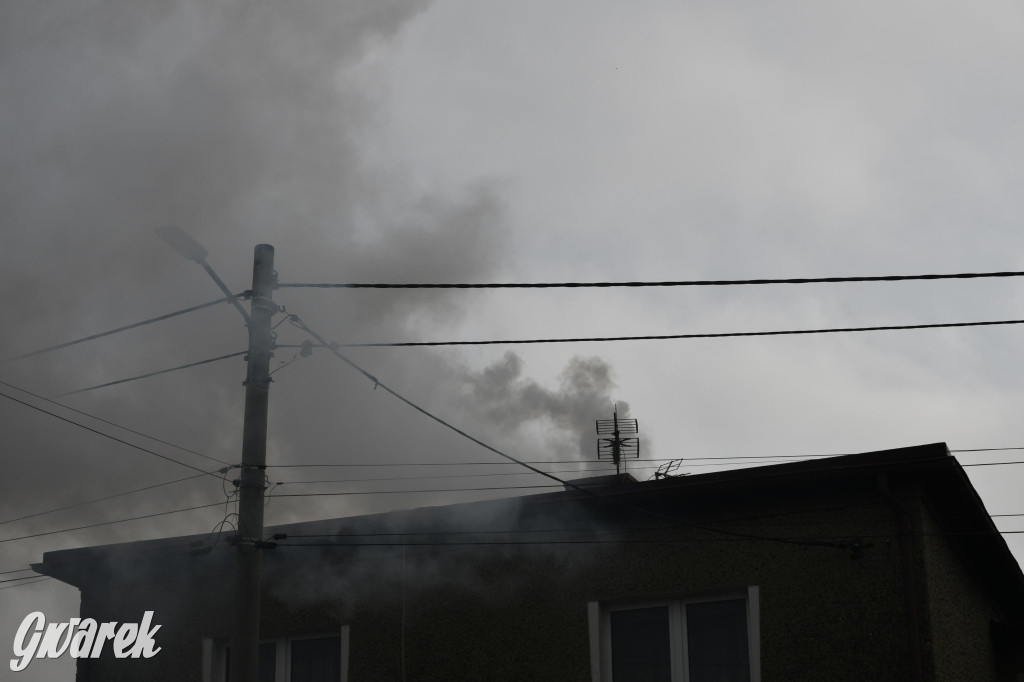 Tarnowskie Góry. Pożar na Gliwickiej [ZDJĘCIA]