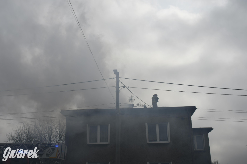 Tarnowskie Góry. Pożar na Gliwickiej [ZDJĘCIA]