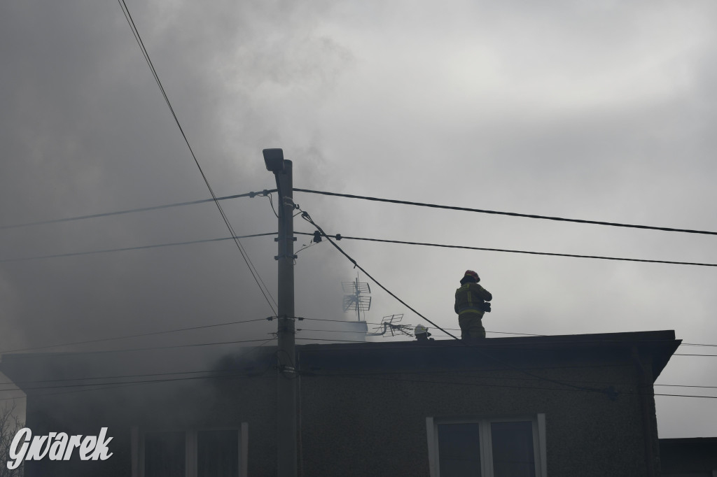 Tarnowskie Góry. Pożar na Gliwickiej [ZDJĘCIA]