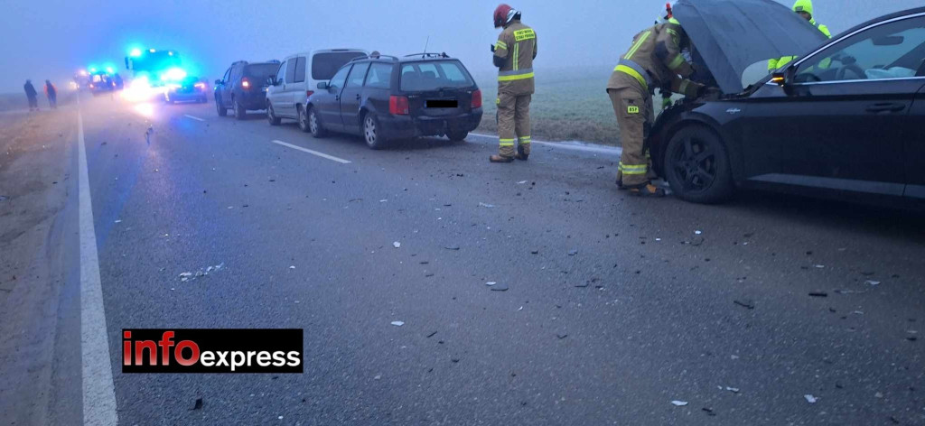 Karambol na drodze wojewódzkiej