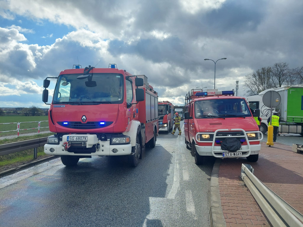 Zderzenie ciężarówki z osobówką