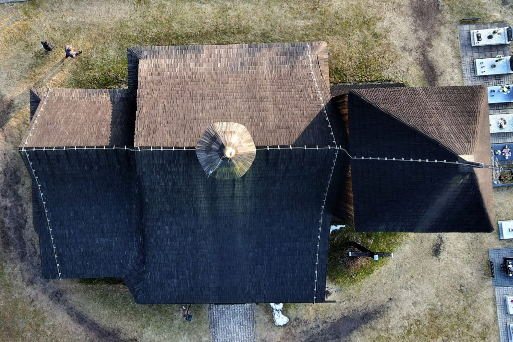 Zabytkowy kościół w Bruśku