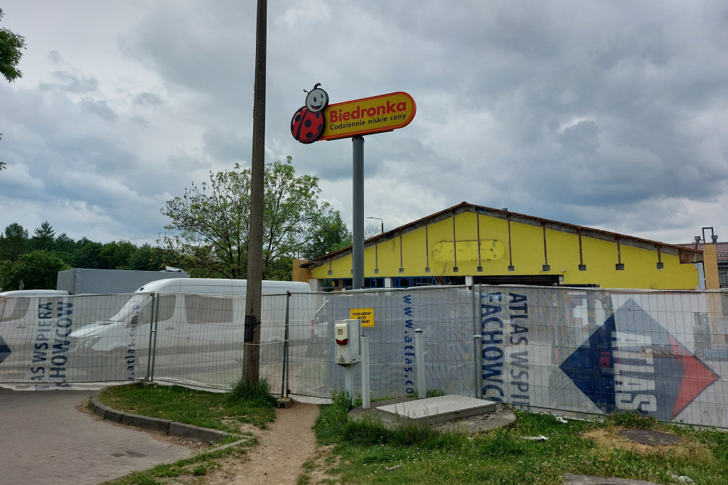 Tarnowskie Góry. Remont sklepu Biedronka